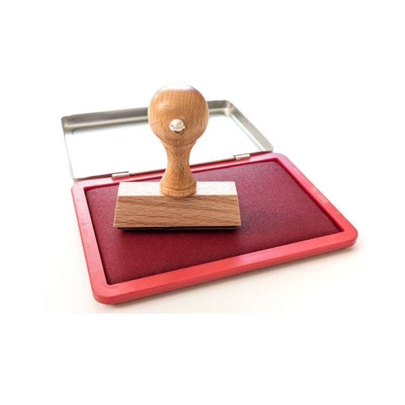 Boîte à Tampons Rouge N2 - Fournitures Pratiques et Élégantes