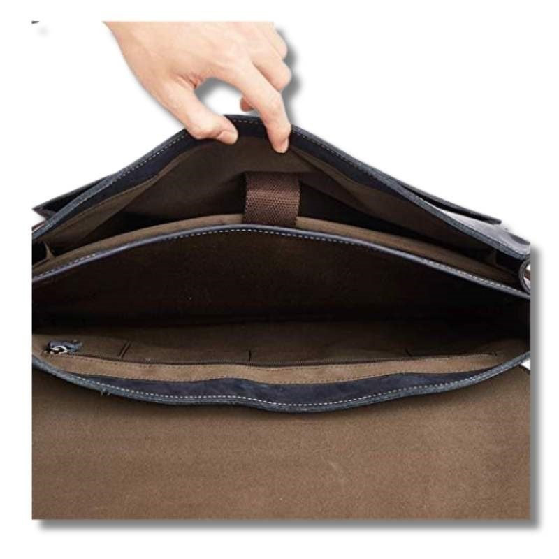 Cartable en cuire marron