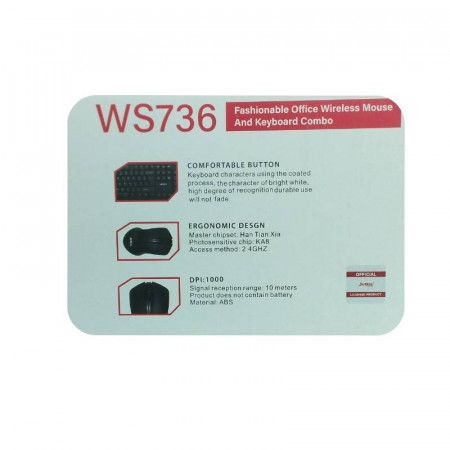 Clavier + souris sans fil jedel