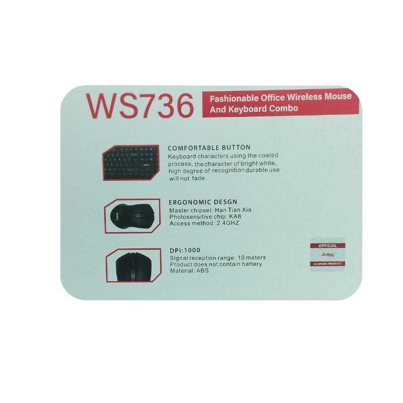 Clavier + souris sans fil jedel