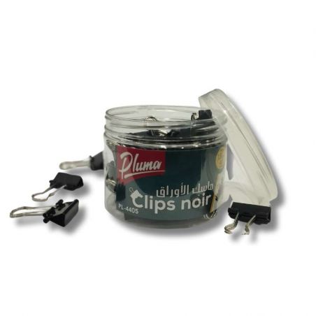 Clips noirs 19 mm – boîte de 40 pièces pour vos besoins
