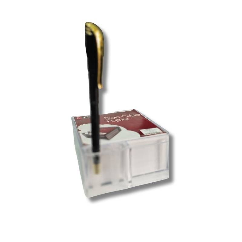 Al Sultan Desktop Paper Cube Bloc with Transparent Holder