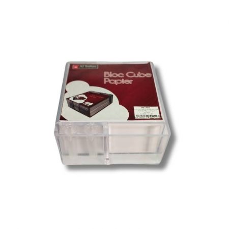 Al Sultan Desktop Paper Cube Bloc with Transparent Holder