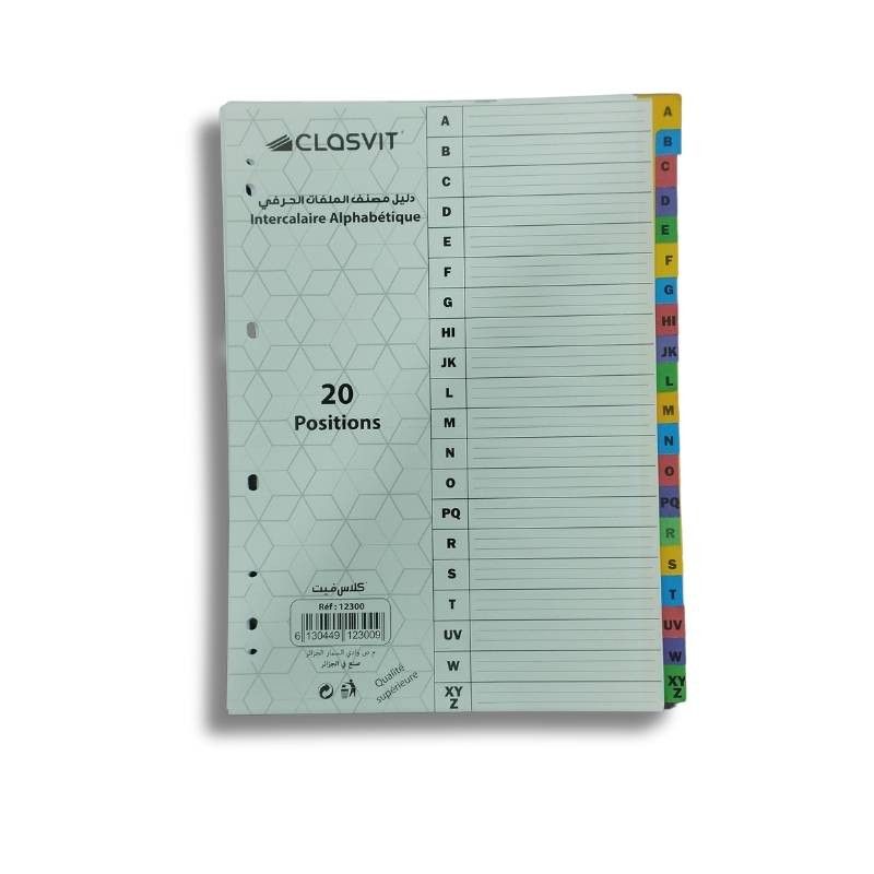 A4 PVC Index Dividers - 12 Multi-Color Tabs