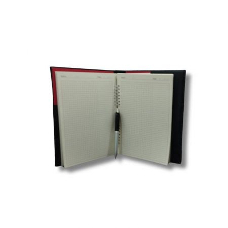 Premium Black Notebook with Pen Set - Spiral Bound Organizer