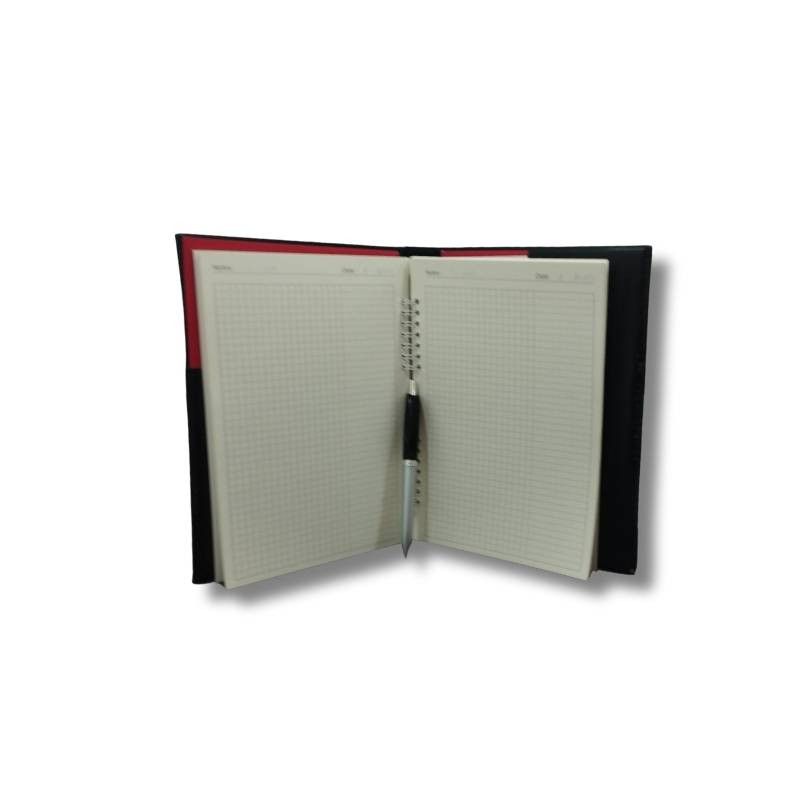 Premium Black Notebook with Pen Set - Spiral Bound Organizer
