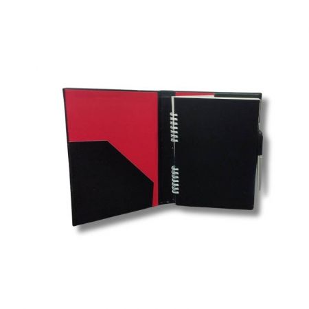 Premium Black Notebook with Pen Set - Spiral Bound Organizer