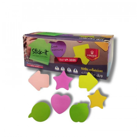 Note stick vertex neon 75*75 100sheets boite 24 pcs