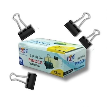 Pinces double clips 12*12 pcs