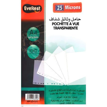 25 Micron Sheet Protector - EV 1225 pour l'organisation de bureau