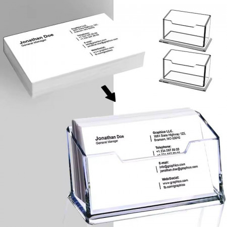 Porte plastique carte visite