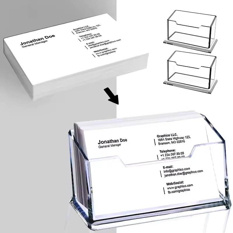Porte plastique carte visite