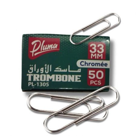 Trombone 33mm 10/50 - Lot de 10 pour Essentiels de Bureau