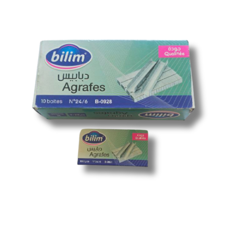 Agrafes 24/6  BOIT DE 10 PAQEUT DE 1000 PCS