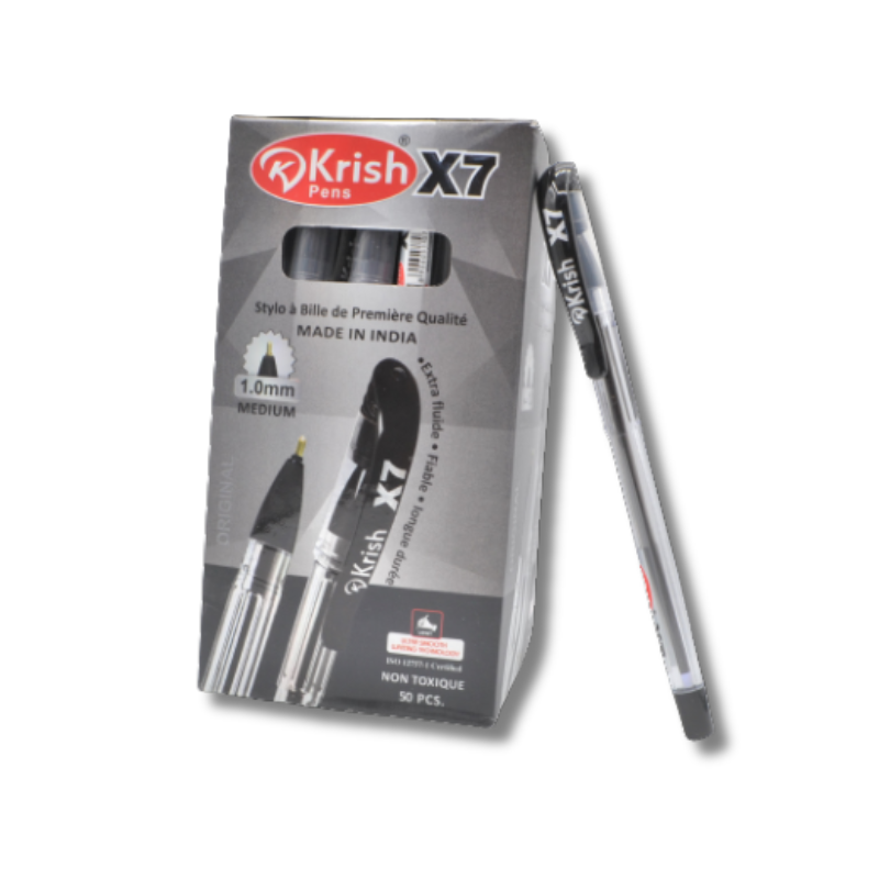 Stylo krish x7 - noir boit de 50 pcs
