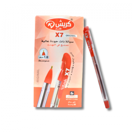 Stylo krish x7 -rouge  boit de 50 pcs