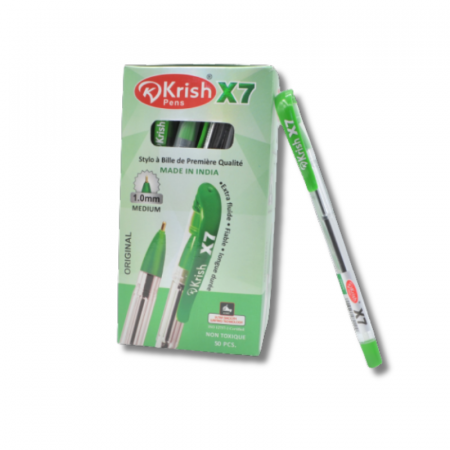 Stylo krish x7  - vert  boit de 50pcs