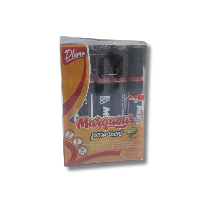 Marqueur parmanent rouge boite de 12pcs
