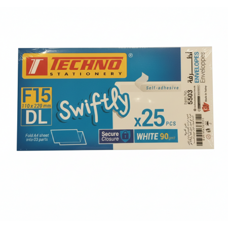 Enveloppes Techno F15 Format DL - Paquet de 25 Pièces