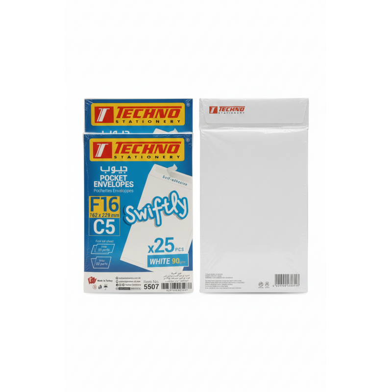 Enveloppes Techno F16 Format C5 - Paquet de 25 Pièces