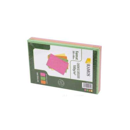 Chemise Dossier Ramos 180gr (100 Feuilles) Colorées
