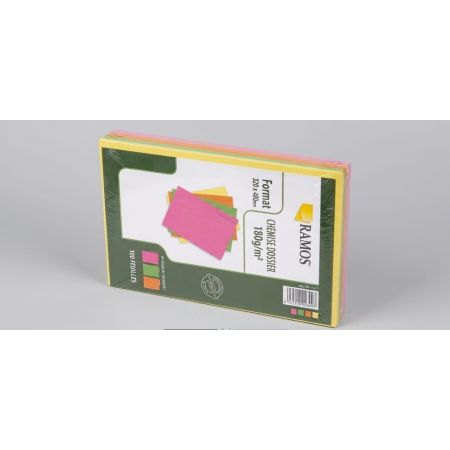 Chemise Dossier Ramos 180gr (100 Feuilles) Colorées