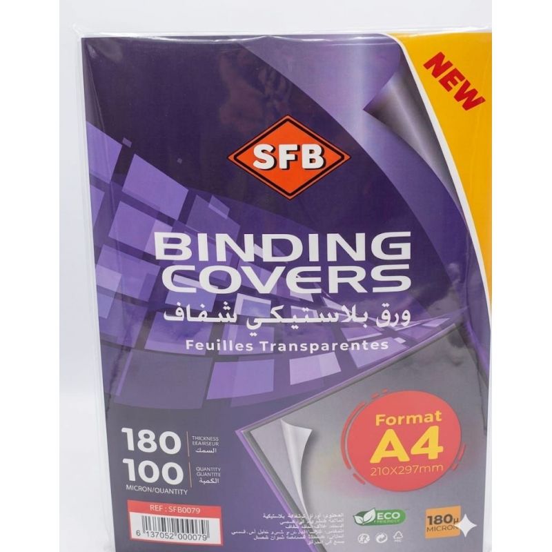Couvertures transparent A4 180 mic - Protection Pro!
